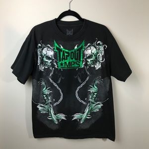 Tapout Skulls Swords Green T-Shirt  Large